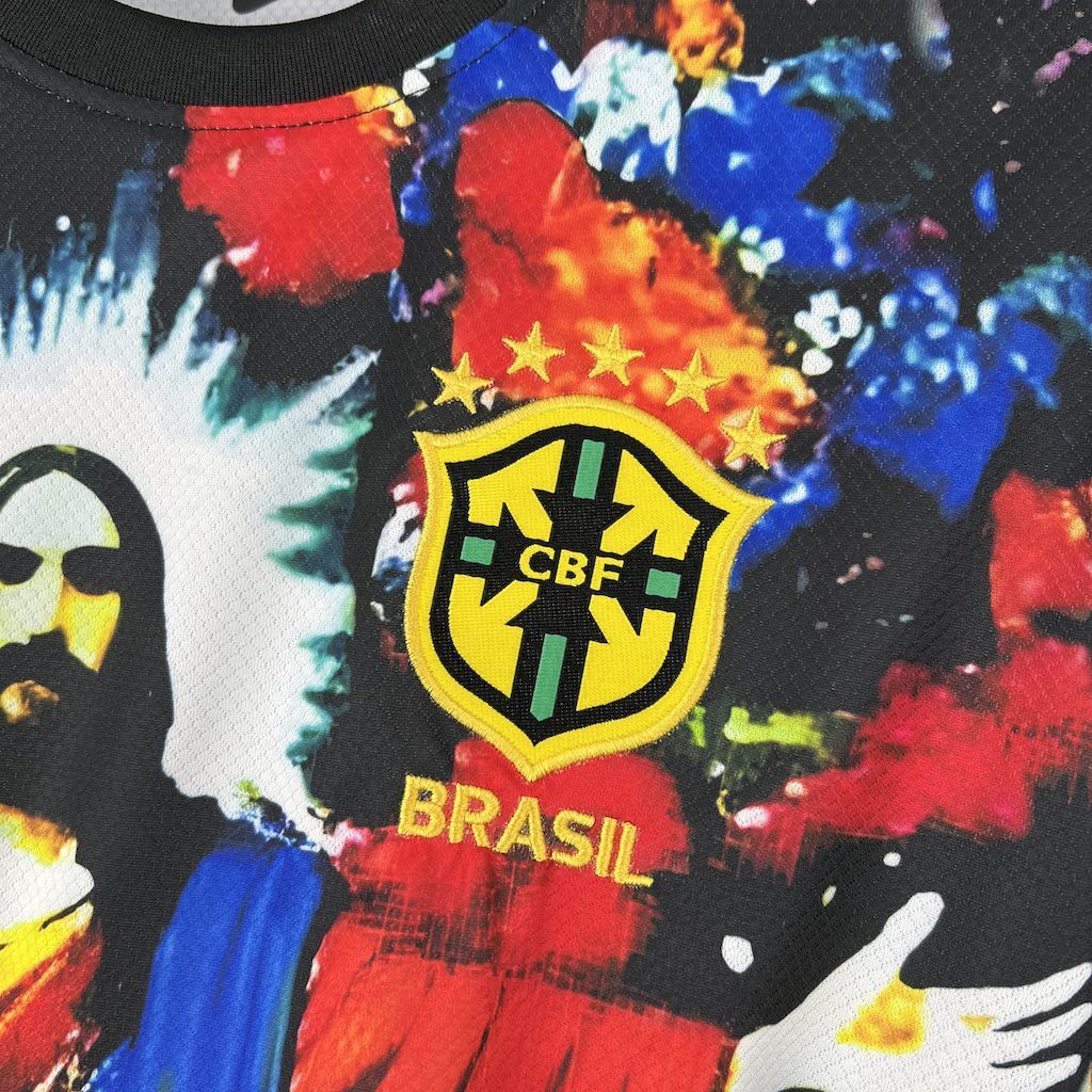 Brazil colored jesus the redeemer shirt 2025-26