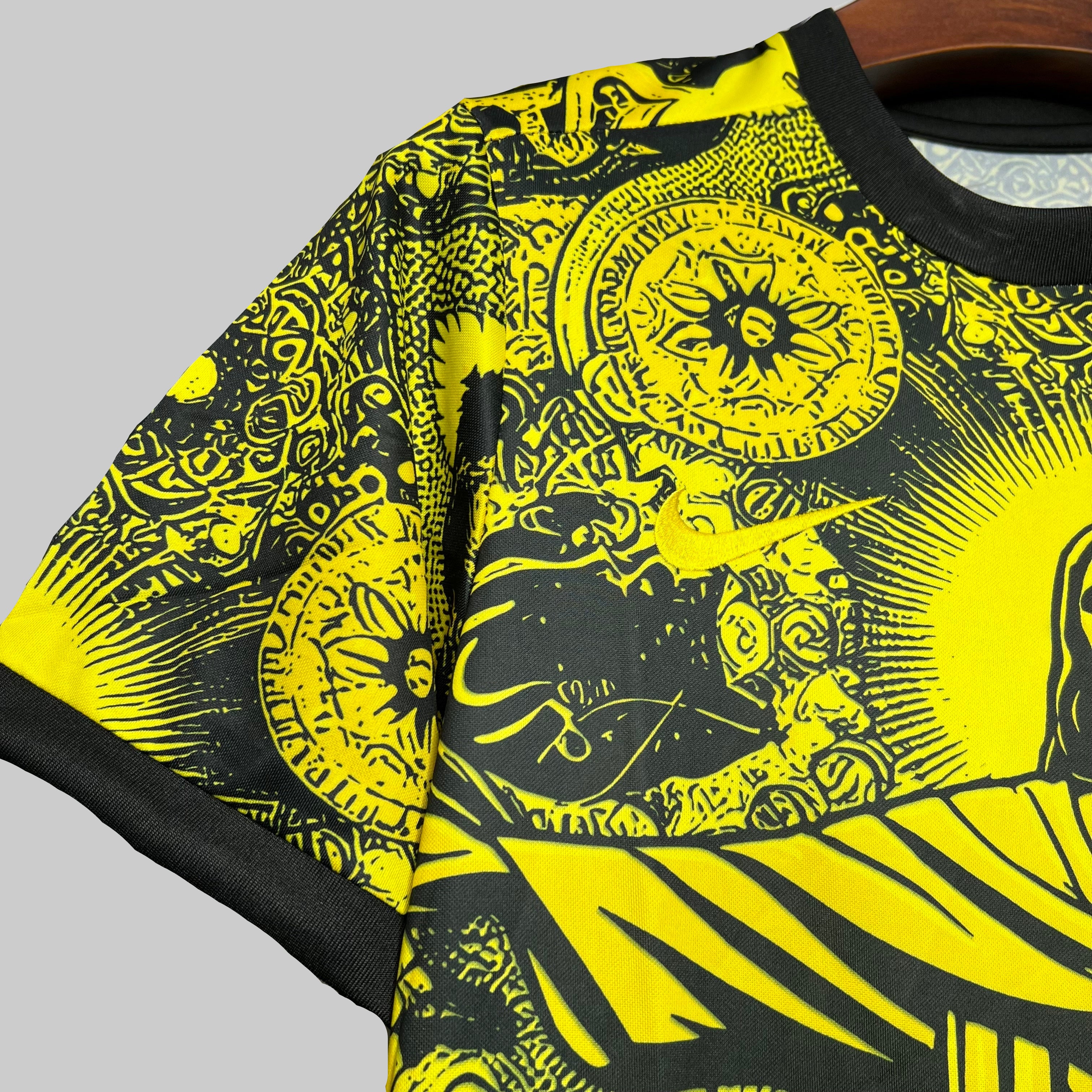 Brazil yellow and black jesus the redeemer shirt 2025-26