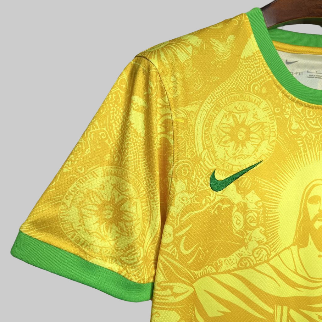 Brazil yellow jesus the redeemer shirt 2025-26