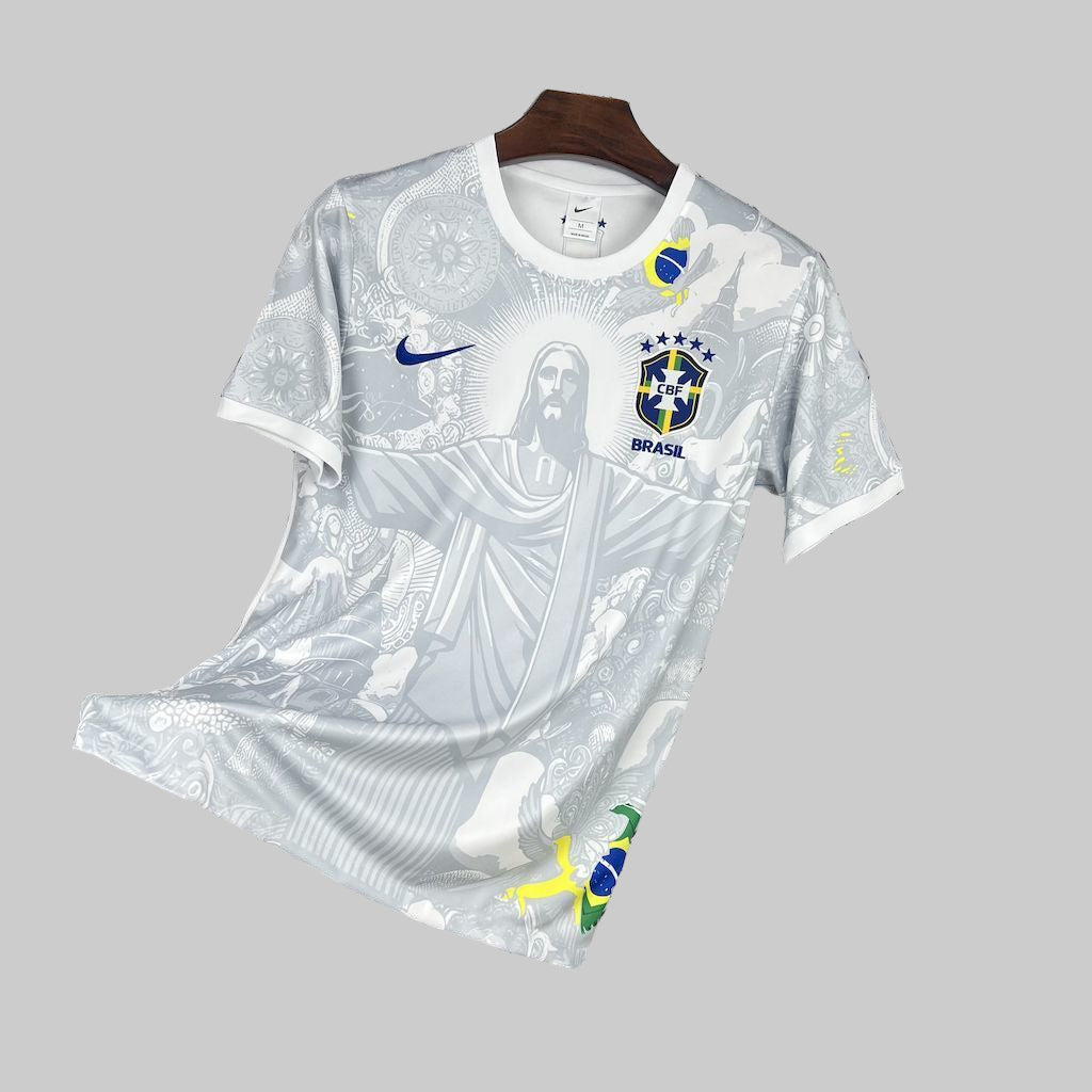 Brazil white jesus the redeemer shirt 2025-26