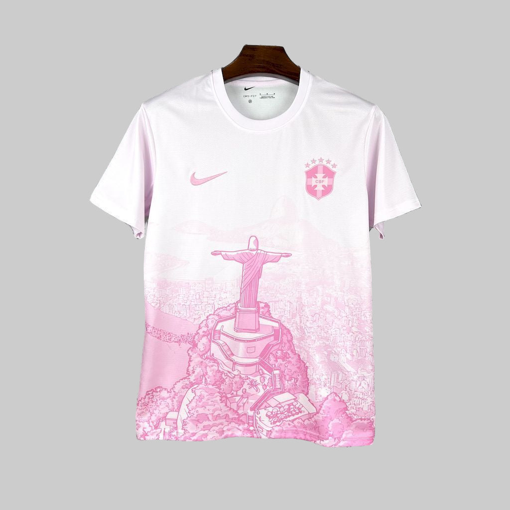 Brazil pink and white jesus shirt 2025-26