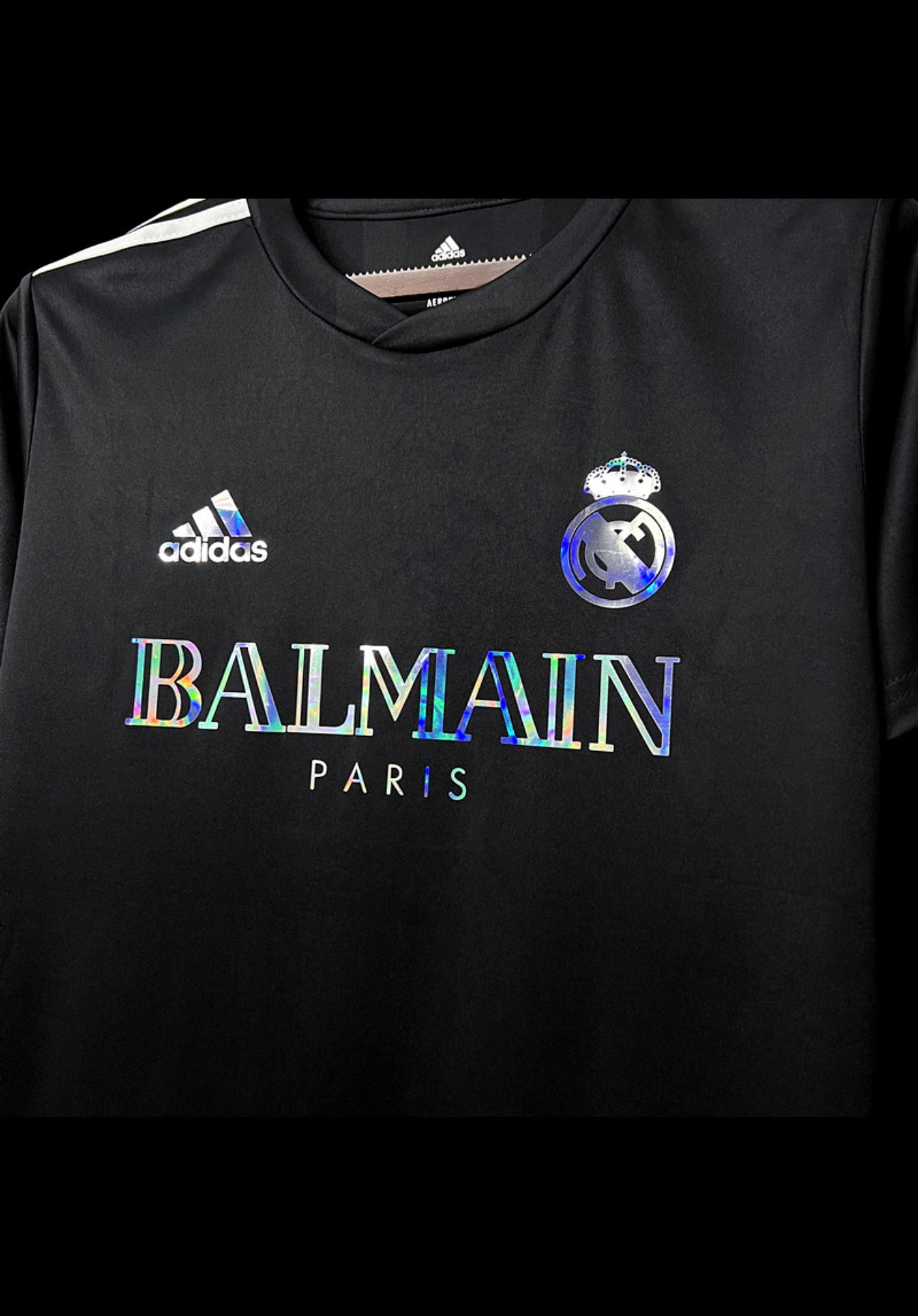 Black Real Madrid Balmain shirt