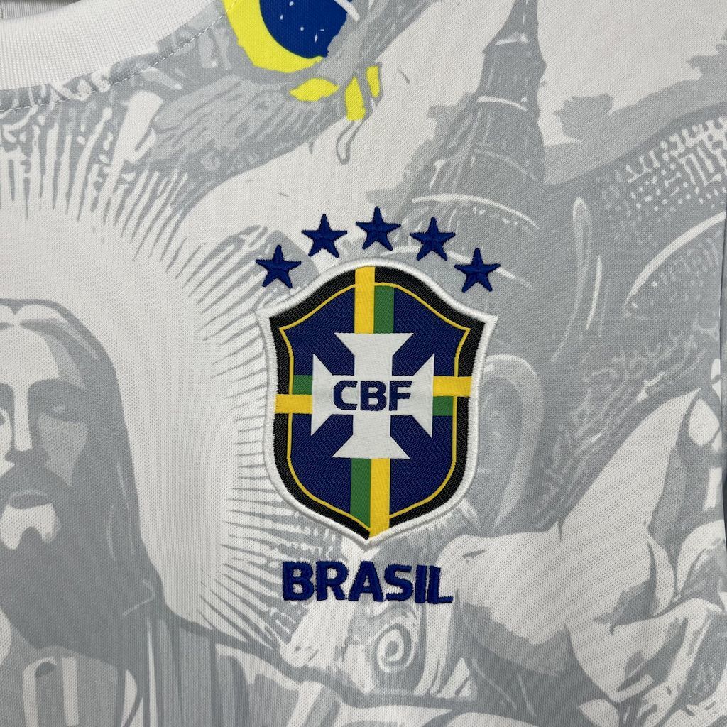 Brazil white jesus the redeemer shirt 2025-26