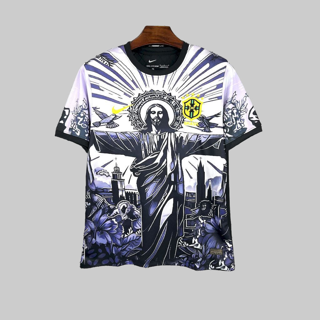 Brazil dark purple jesus the redeemer shirt 2025-26