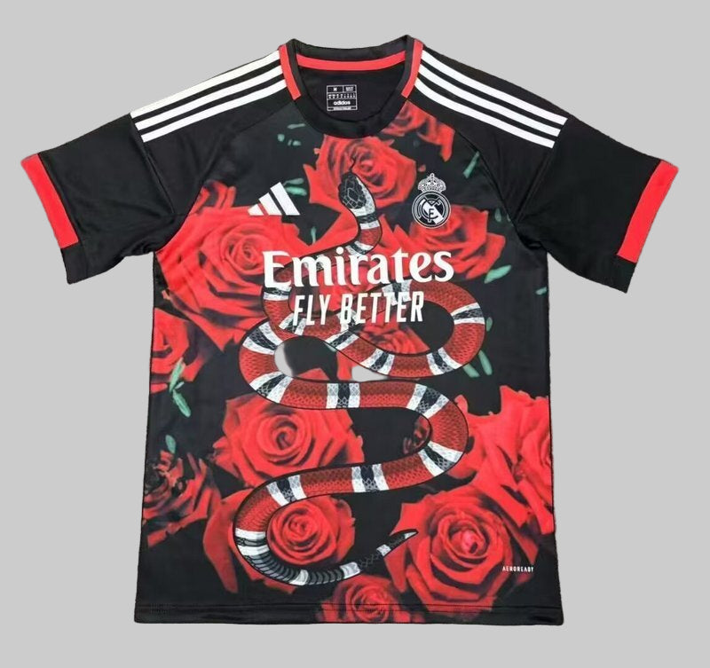 Real Madrid red gucci snake shirt 2024-25