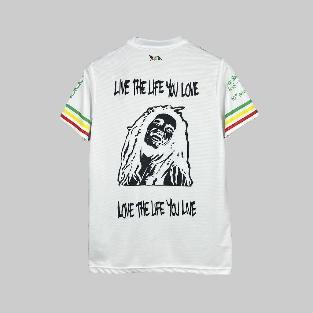 Ajax white bob marley shirt 2021-22