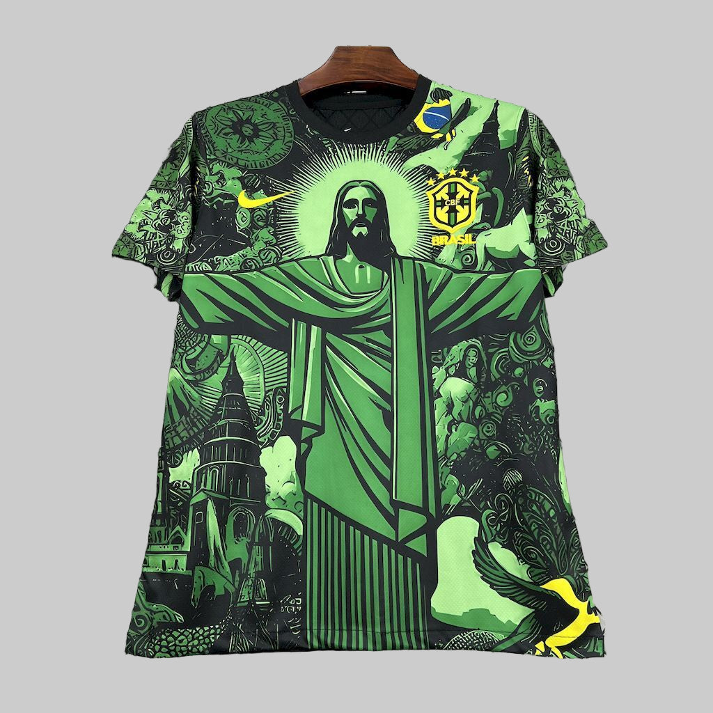 Brazil green jesus the redeemer shirt 2025-26