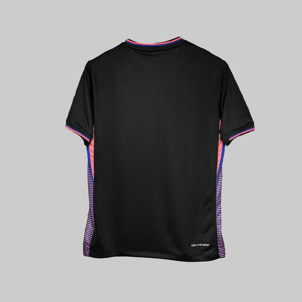 FC Barcelona pink and blue shirt 2024-25