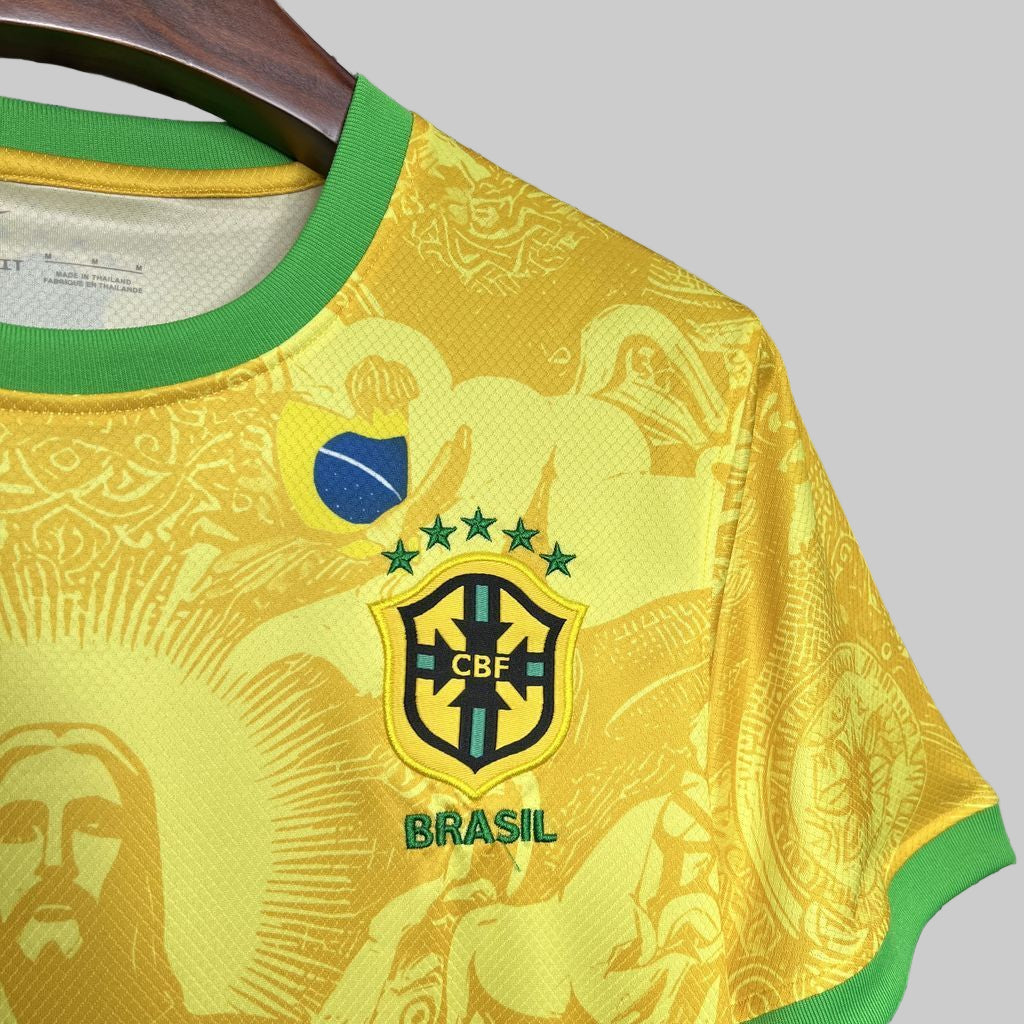 Brazil yellow jesus the redeemer shirt 2025-26