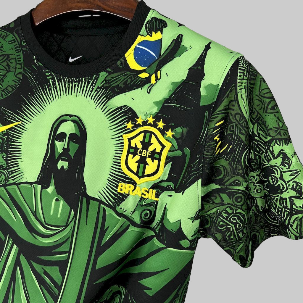 Brazil green jesus the redeemer shirt 2025-26