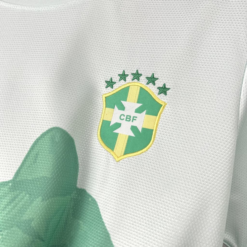 Brazil green and white jesus shirt 2025-26